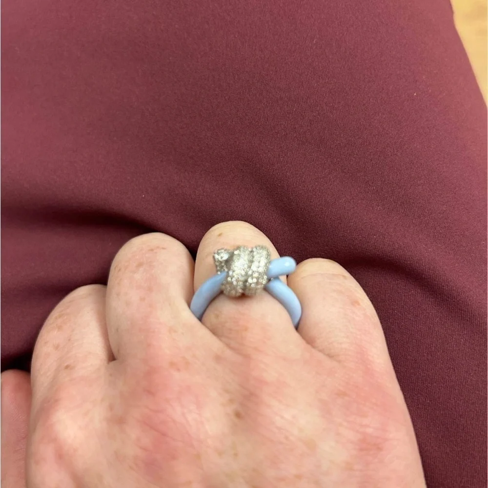 Kate Spade Blue and Silver ring